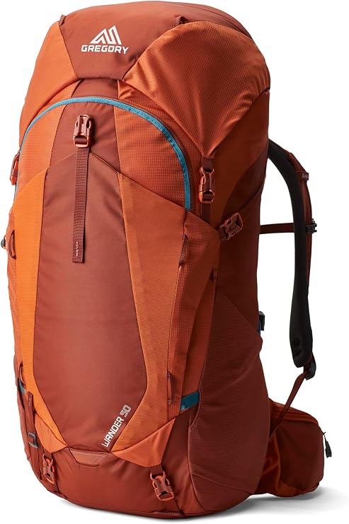 Gregory Youth BKPK'ing - Wander 50 - Kids Hiking Backpack, 71 cm, 50 L, 1.45 KG, Adjustable Children’s Daypack for Hiking, Hydration Compatible, Lightweight Pack for Boys & Girls, Red (Redrock)