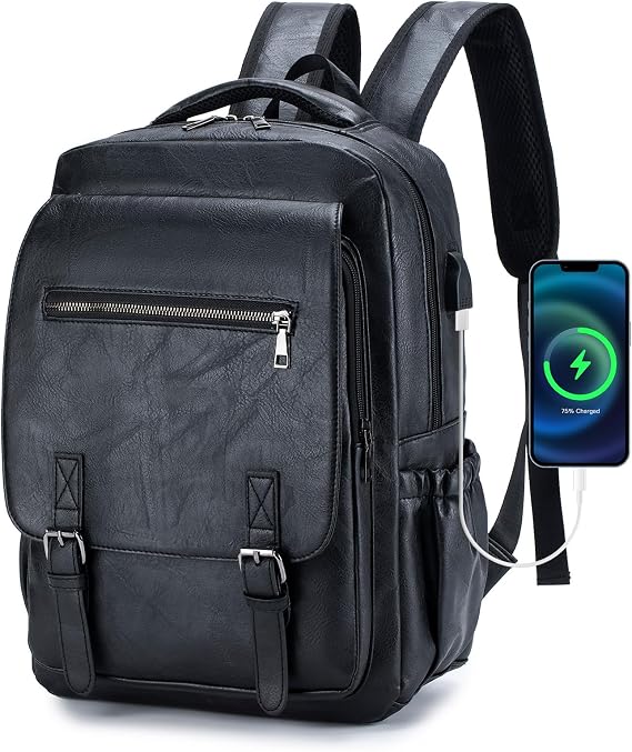 40x30x15 British Airways Travel Backpack Underseat Cabin Bag Luggage KLM Jet2 Waterproof PU Leather Travel Rucksack Cabin Size for Plane Hand Luggage 14 Inch Laptop Backpack For Womens, Mens
