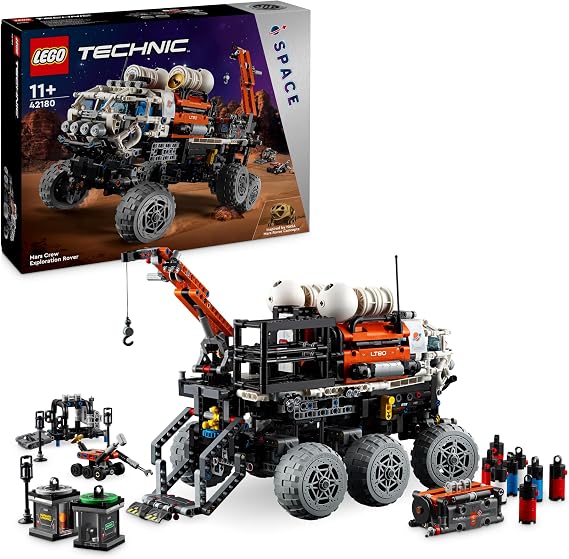 LEGO Technic Mars Ekibi Keşif Aracı 42180-11 Yaş ve Üzeri Uzay Meraklısı Çocuklar için Koleksiyonluk Yaratıcı Oyuncak Model Yapım Seti (1599 Parça)