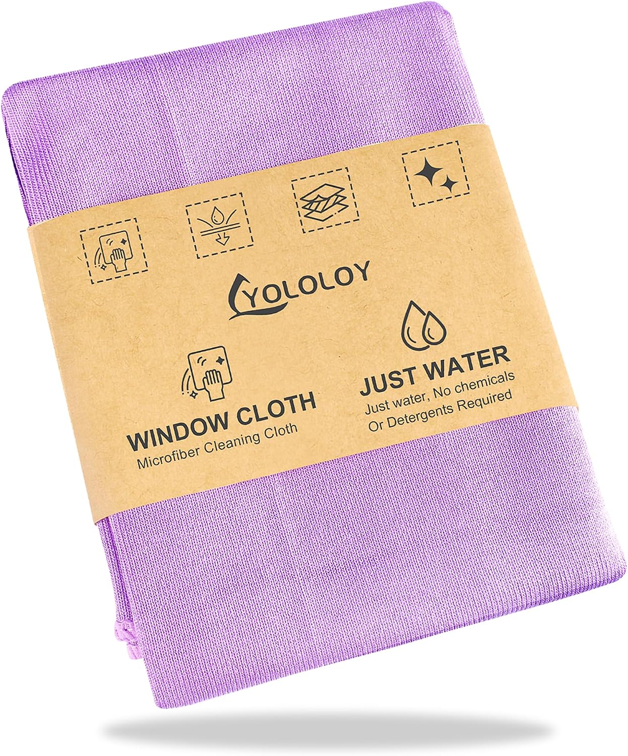 Rendasun Window Cleaning Cloth, Basic Package Window, Cleaning Cloth. Purple, 1Pack.