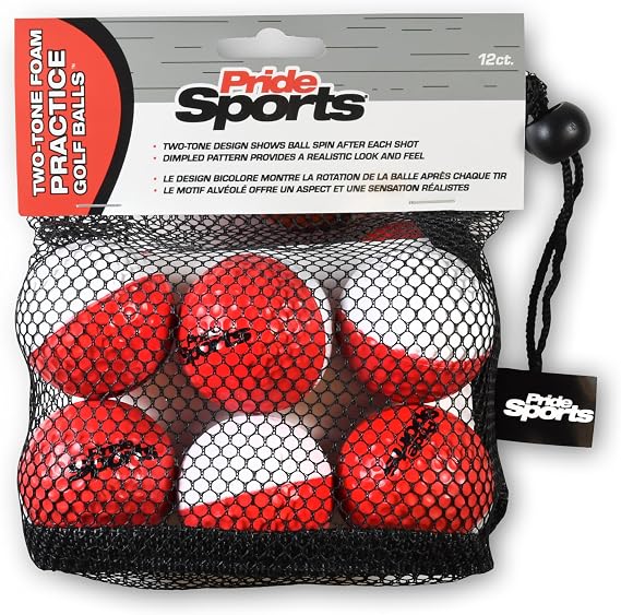 PrideSports Foam Practice Balls, Two-Tone