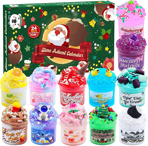 Funewest Slime Advent Calendar 2026 Toys Kit Gifts for Toddler Kids Teens