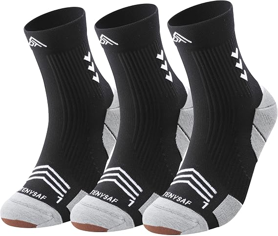 Compression Running Socks Men Women: Anti-Blister Compression Socks 3 Pairs Sports Socks for Hiking Basketball Running