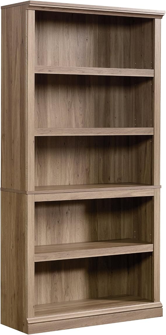 Sauder Select Collection 5-Shelf Bookcase, Salt Oak finish
