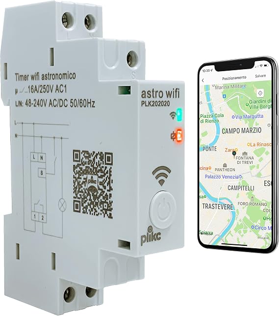 Astronomical Time Switch - Daily/Weekly - Multifunction WiFi 48-230Vac - plikc Astro WiFi