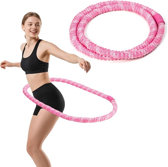 Weighted Hula Ring Hoops for Adults Foldable Soft Spring Hula Circle