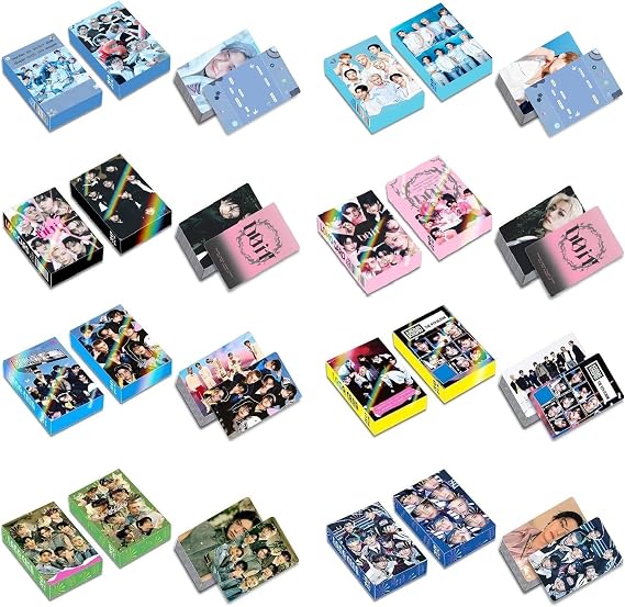 8Pack/240PCS Stray-K Photocards,Stray-K Lomo Cards Greeting Cards for Collection(Pink)