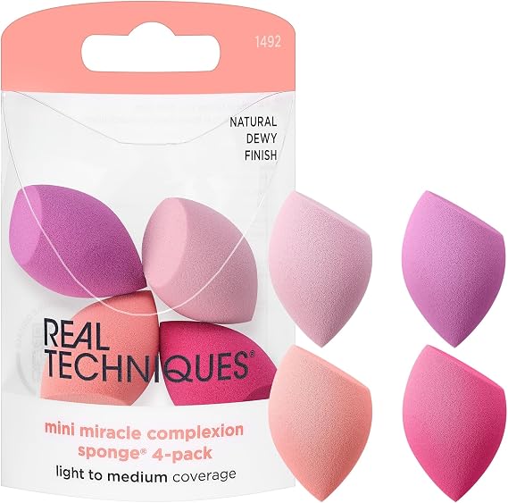 Real Techniques Real Techniques 4 Mini Miracle Complexion Sponges - 4´lü Makyaj Süngeri 1 Paket (1 x 1 Adet)