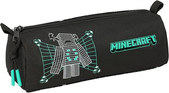 MINECRAFT SCREEN - Pencil Case with Zip and Compartment, Children's Pencil Case, Child, Ideal for School Age Children, Comfortable and Versatile, Quality and Resistance, 21 x 7 x 8 cm