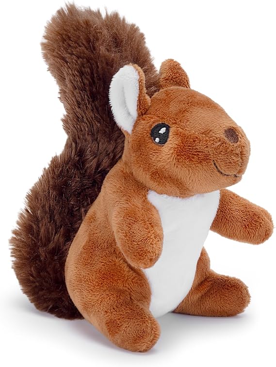 Zappi Co Squirrel Plush Toy (15cm) -100% Recycled Eco-Friendly Soft Cuddly Stuffed Animal for Newborn, Baby, Infant