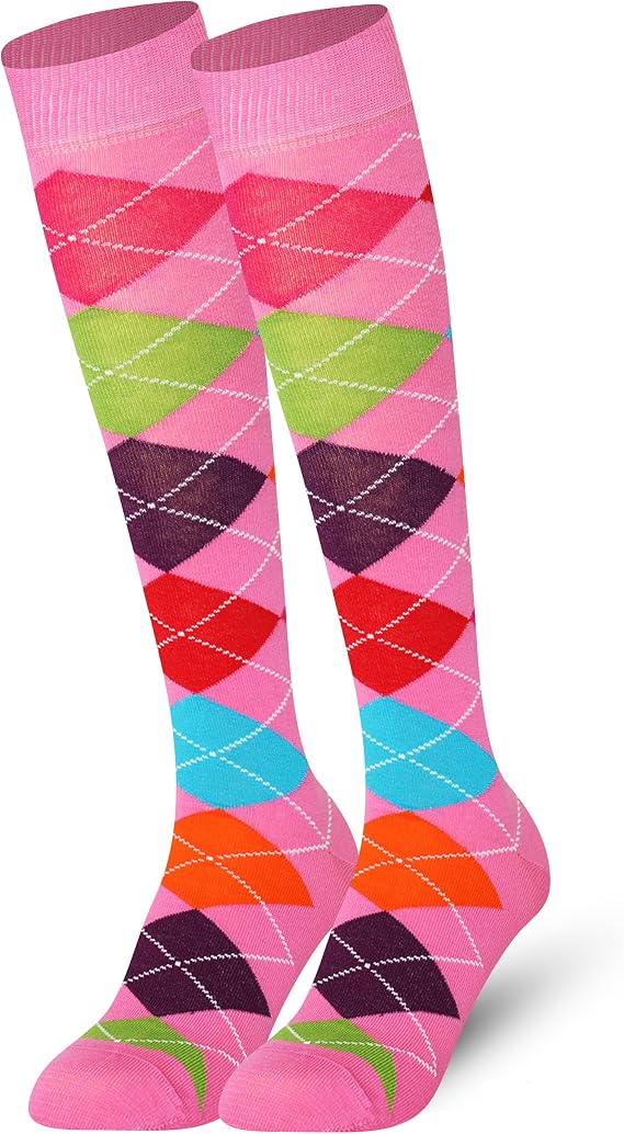 Mysocks Argyle Knee Socks