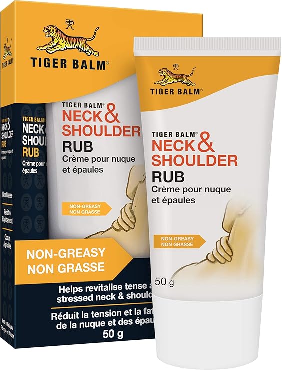 Tiger Balm Neck & Shoulder Rub (50g), Non-Greasy & Absorbs Quickly, for Tense and Stressed Neck & Shoulders
