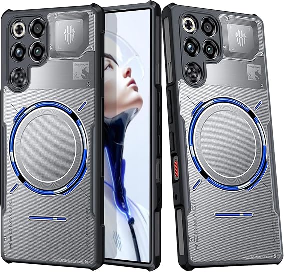 Red Magic 11 Pro/11 Pro+用ケース、軍用落下保護 黄ばみなし 防滴 防汗 指紋防止 耐衝撃保護ケース スリム 薄型カバーブラック