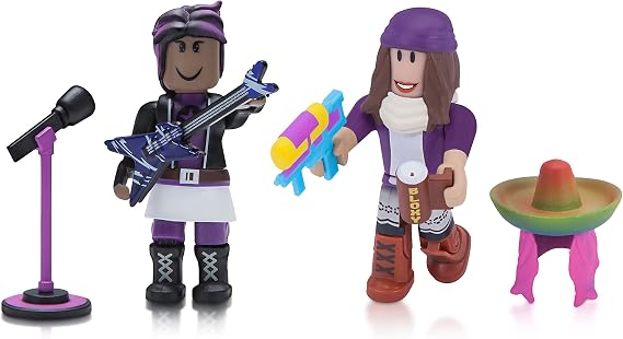 Roblox Celebrity Collection - Wild Star + Robrox High School: Spring Break 2 Figure Set Includes 2 Limited Virtual Items