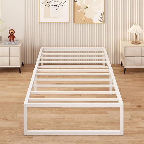 Yicensen Small Single Bed Frame 75x190 cm Metal Platform Bed Small Single