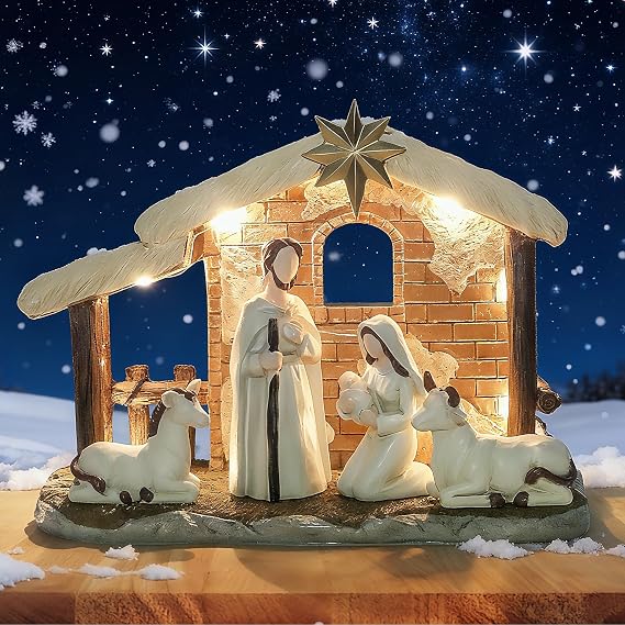 Topsky Christmas Nativity Set, Handmade Christmas Nativity Scene Decoration