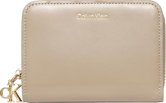 Calvin Klein Ck Medium Flap Zip Around VFU - DESERT TAUPE One Size, Vfu - Çöl Taupe, Standart beden, Sokak Giyimi
