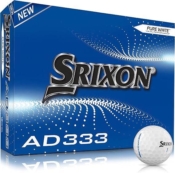 Srixon AD333 Golf Ball, Men, White, 12 Balls