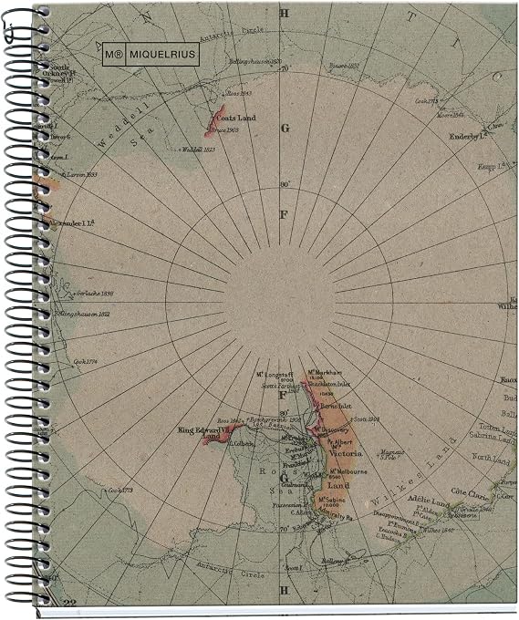Miquelrius - Recycled A5 notebook, 80 recycled sheets of 80 g/m², squared notebook, 1 colour band to match the recycled cover, 2 holes, maps