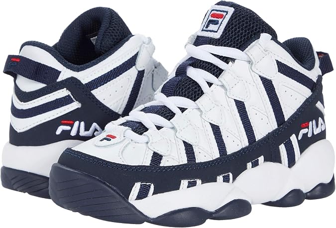 Fila Stackhouse Spaghetti (Little Kid) White Navy Red 13.5 Little Kid M