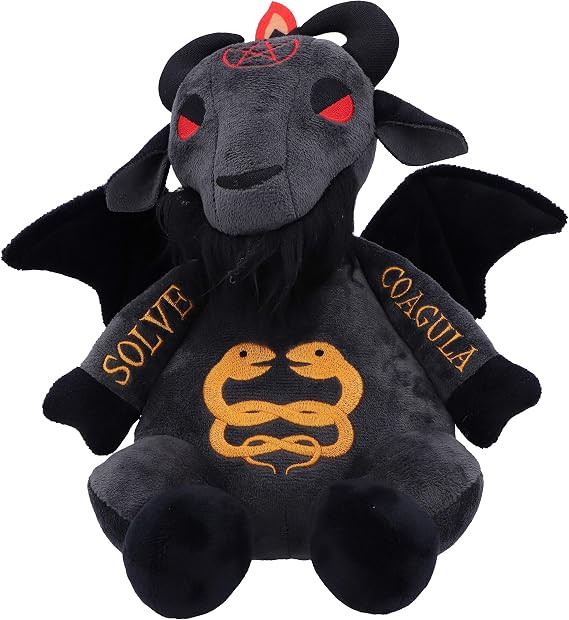 Nemesis Now Fluffy Fiends Baphomet Cuddly Plush Toy 22cm, Black