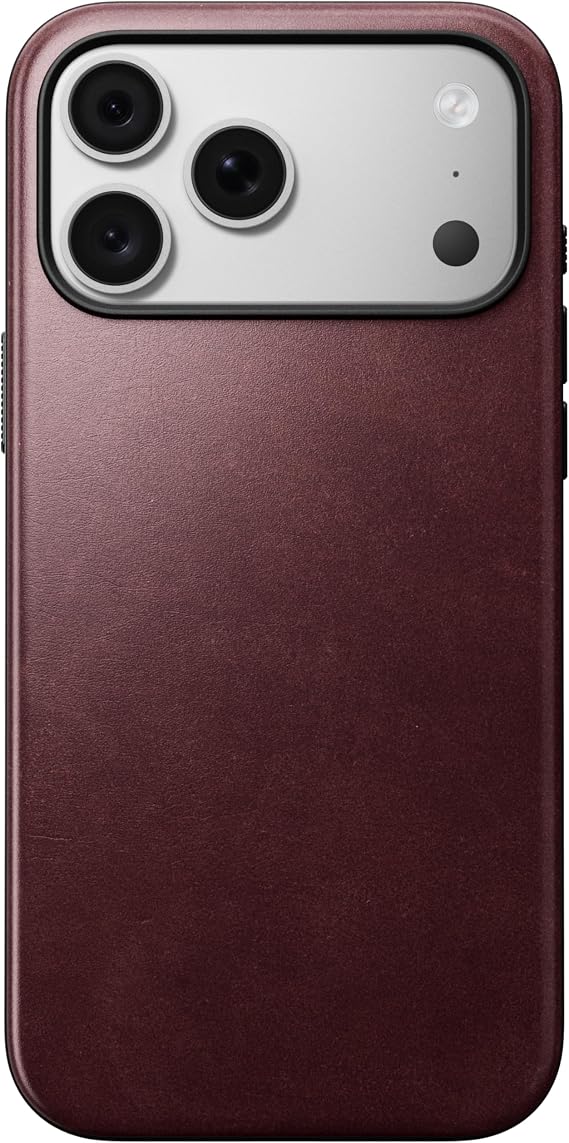 NOMAD モダン ホーウィーン レザーケース iPhone 18 Pro Max用 バーガンディ