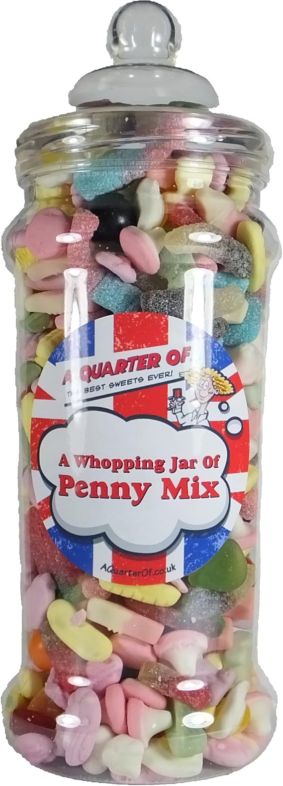 `Whopping Pick n Mix` Selection Jar: 1.7kg Of Retro Sweets: Christmas & Birthday Gifts Ideas for Him and Her: Boys & Girls, Men & Women of All Ages.