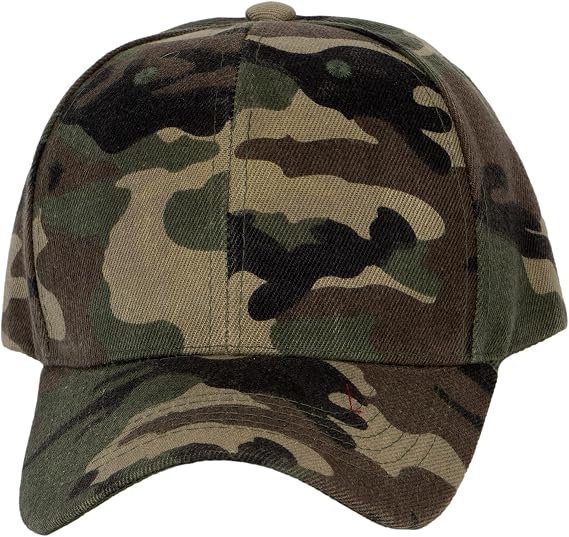 TOP HEADWEAR Men's Plain Baseball Cap - Adjustable Solid Color Ball Hat for Men or Women