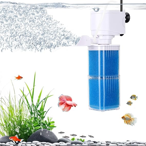 4-in-1 Fish Tank Filter Pump - Efficiency Multi Stage Filtration