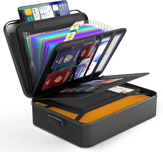 Hontom Fireproof Document Box with Lock for Important Document 5200℉
