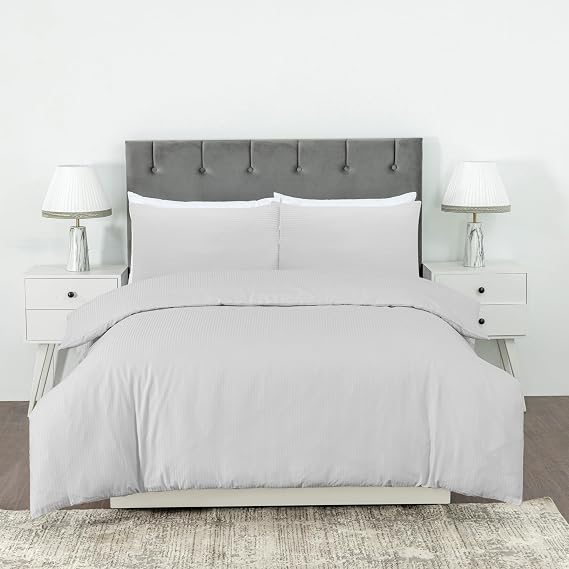 Dreamology Double Size Duvet Cover,Polycotton,Fabric Stripe Duvet Cover
