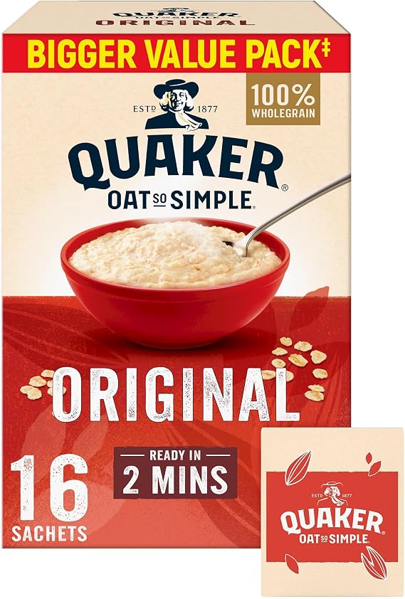Quaker Oat So Simple Original Porridge Sachets, 16 x 27g
