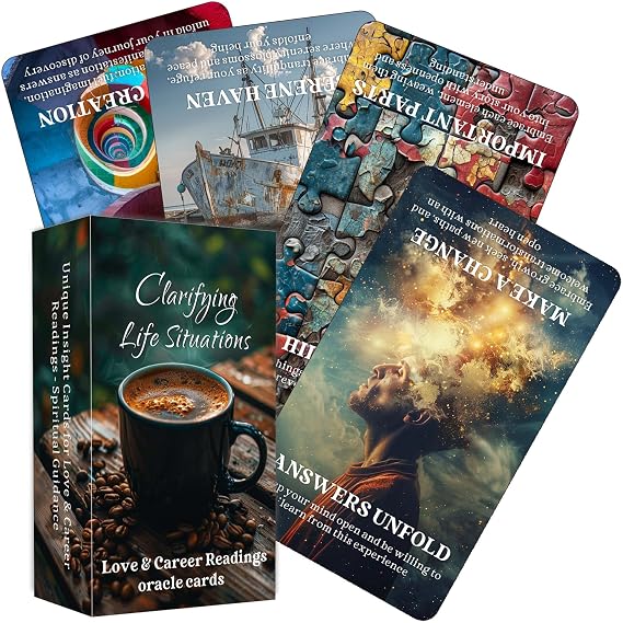 Clarifying Life Situations Oracle Cards, Love and Career Oracle Deck for Beginners, Cover All Areas in Life, Love, and Career,Oracle Cards for Beginners