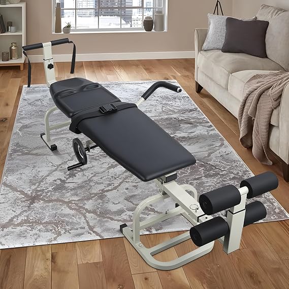 Alternative Inversion Traction Table, Spinal Decompression Machine Back Stretcher Bench with Cervical Traction - Back and Neck Decompression