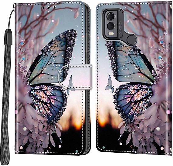 Phone Case for Nokia C32 / C22 Case Butterfly Wings