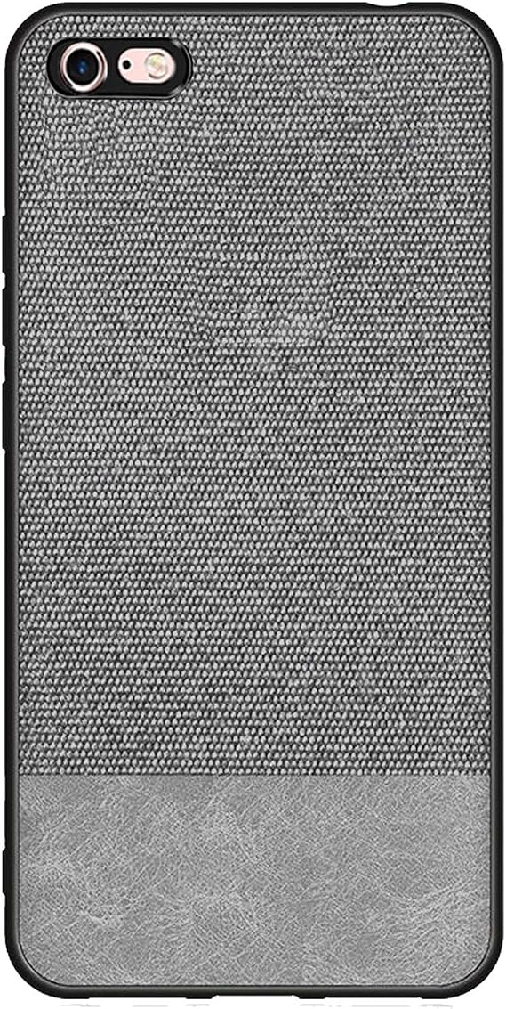 Microcase iPhone SE 2020 Fabrik Serisi Kumaş ve Deri Desen Kılıf - Gri