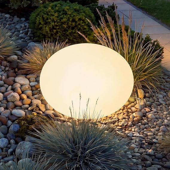 tectake® LED Ball Light Diameter 35 x 28.5 cm Outdoor Lamp Decorative Garden Lighting Garden or Bedside Lamp LED Table Lamp Decorative Living Room Balcony Decoration Path Lights Outdoor [Energy Class F]