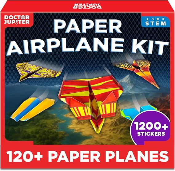 Doctor Jupiter Paper Airplane Toys for Kids Ages 6+, Gifts for Boys & Girls