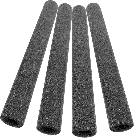 4pcs Pipe Insulation Wrap Slit Foam Tube Anti Collision Sleeve Black