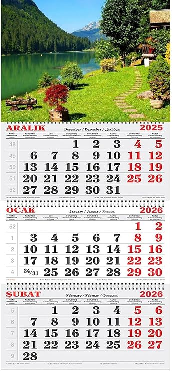 2026 Yılı Gemici Takvimi, Göl Kenarında Bahar, Duvar Takvimi