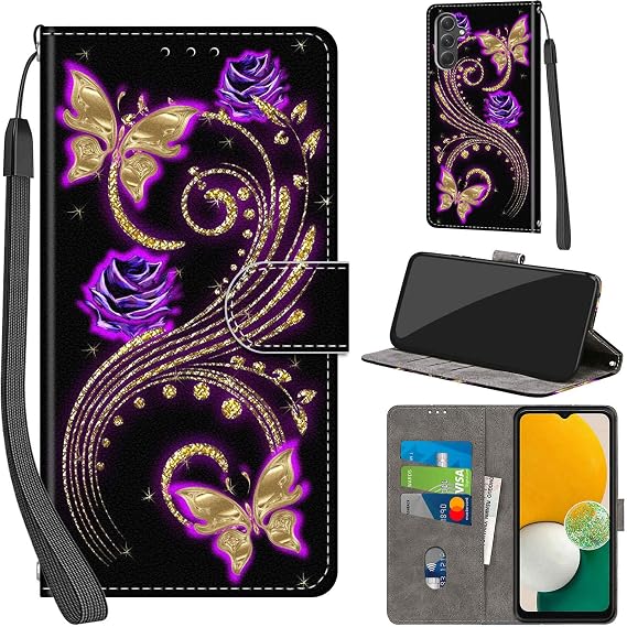 Handyhülle für Samsung Galaxy A54 5G Klapphülle Leder Wallet Muster