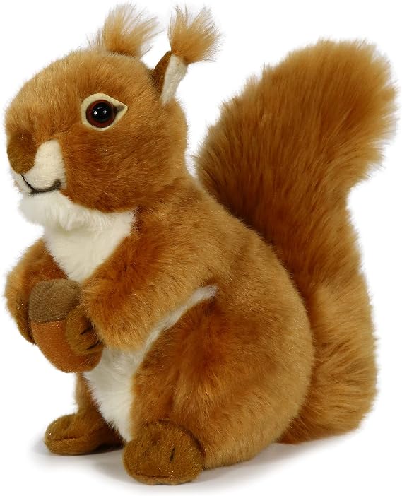 ICE KING BEAR Red Squirrel Stuffed Animal Plush Soft Toy (with Nut)