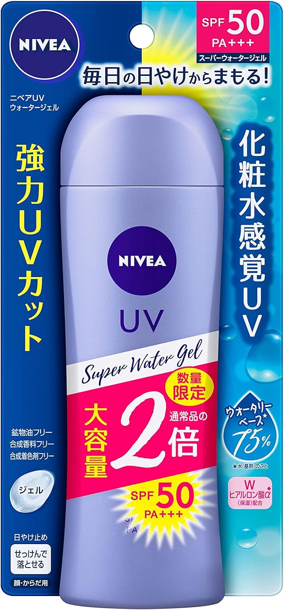 NIVEA Japan NIVEA UV Super Water Gel Sunscreen, 160g, SPF50 / PA ++"UV gel that feels like a lotion" Made in Japan
