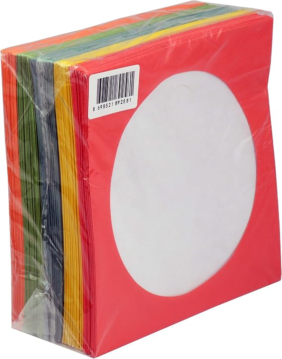 Elba Cd&Dvd Zarfi 80Gr Pencereli Renkli Kağıt 100Lük