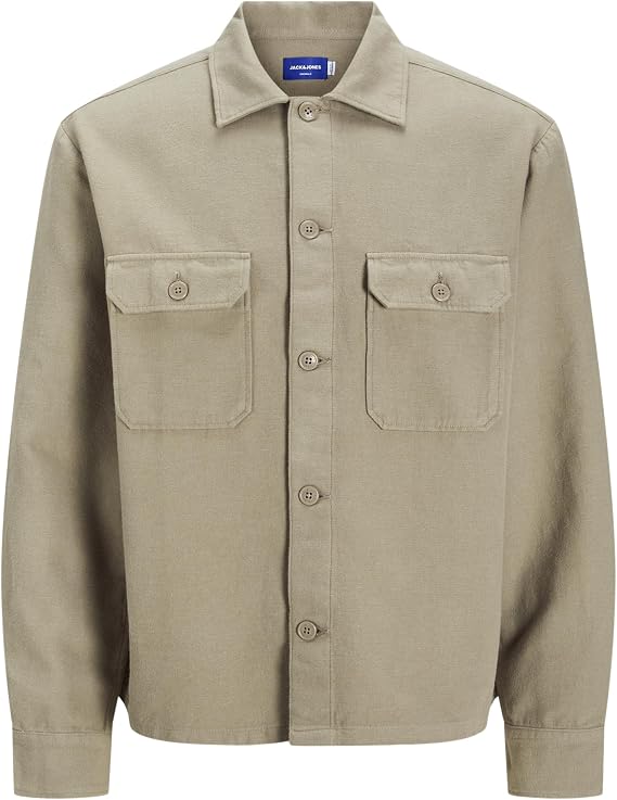 JACK & JONES Men's Jorboston Structure Overshirt LS
