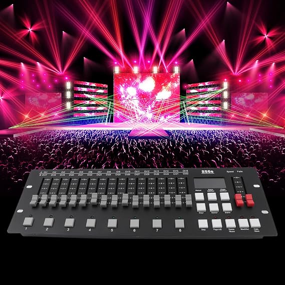 DMX512 Controller Console Light Effect Flexible Programming 256 Channels DMX Light Control Panel Control for DJ Disco Bar Party Dimmer Stage Light