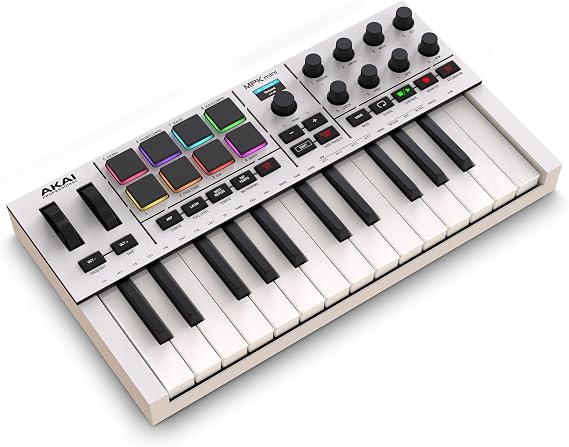 Akai Professional MPK Mini IV 25-Key USB-C MIDI Keyboard Controller, White