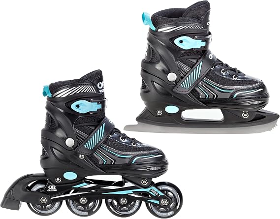 Optima 2-in-1 Ice Skates Inline Skates Black/Mint