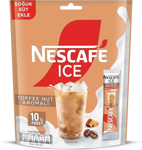 NESCAFÉ Ice – Toffee Nut Aromalı 10'lu Paket (10 x 10.5 g)