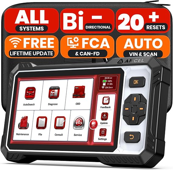 ANCEL OBD2 Scanner FX6100 Bi-Directional Scan Tool All System Car Scanner Diagnostic Tool with Active Test 15+ Reset Service Oil Light EPB BMS ABS Bleeding SAS Reset CAN-FD AutoVin Free Updates
